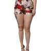 Pink Floral Print High Waist Hotpants Short - Image 2