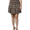 Multicolor High Waist Tartan Tweed Mini Skirt - Image 2