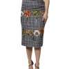 Multicolor Floral Print High Waist Pencil Cut Skirt - Image 2