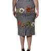 Multicolor Floral Print High Waist Pencil Cut Skirt - Image 4