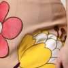Beige Floral High Waist Pencil Cut Skirt - Image 5