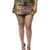 Multicolor Floral Jacquard Mid Waist Mini Skirt - Image 2