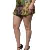 Multicolor Floral Jacquard Mid Waist Mini Skirt - Image 3