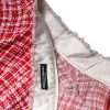 Red White High Waist A-line Above Knee Skirt - Image 6
