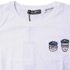 White #DGFamily Cotton Crew Neck T-shirt - Image 5