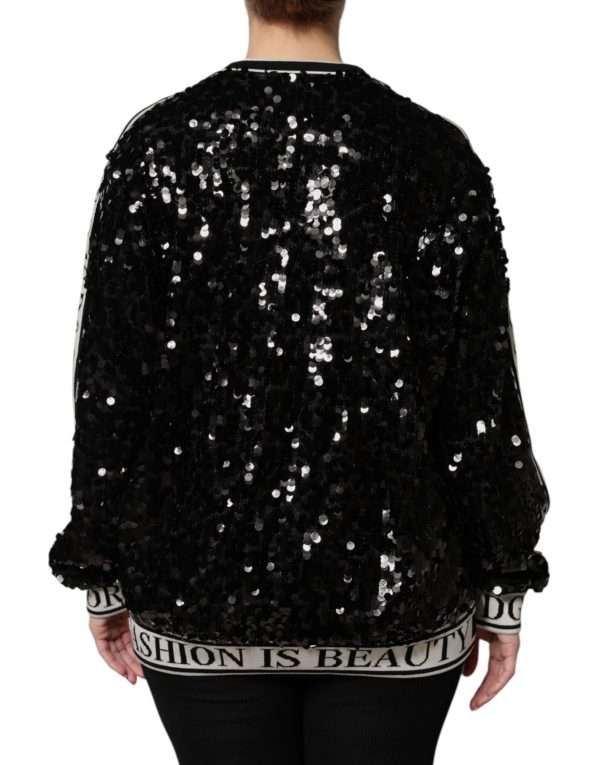 Black DG Queen Sequin Pullover Sweater - Image 4