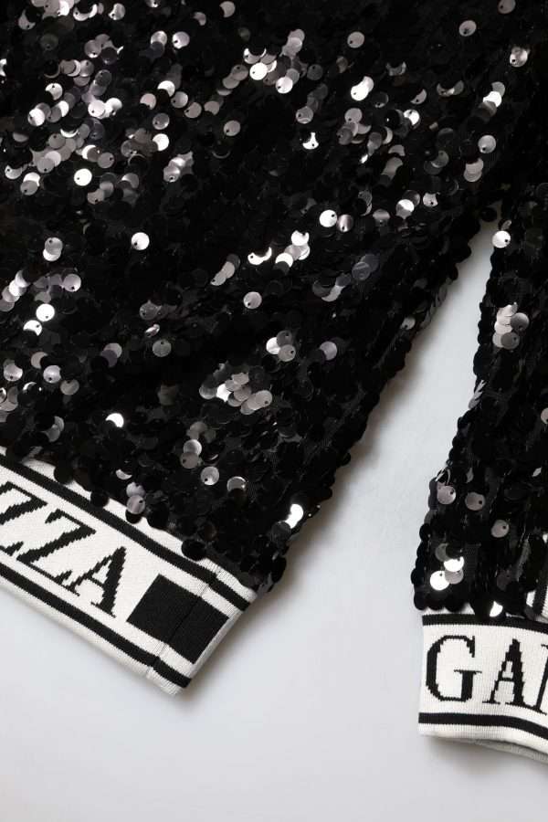 Black DG Queen Sequin Pullover Sweater - Image 8