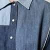 Blue Cotton Button Up Collared Long Sleeve Top - Image 5