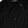 Black Button Down Short Sleeve Blouse Top - Image 7