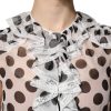 White Black Polka Dot Cotton Sleeveless Top - Image 6