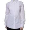 White Cotton Dress Collared Dress Shirt Top - Image 2