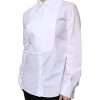 White Cotton Dress Collared Dress Shirt Top - Image 3