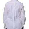 White Cotton Dress Collared Dress Shirt Top - Image 4