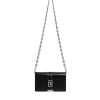 Black Calfskin Leather Chain Strap Shoulder Crossbody Bag - Image 2