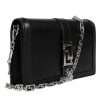 Black Calfskin Leather Chain Strap Shoulder Crossbody Bag - Image 4