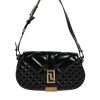 Black Calf Leather Quilted Shoulder Strap Bag - Image 2