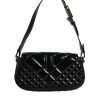 Black Calf Leather Quilted Shoulder Strap Bag - Image 4