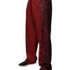 Red Leopard Print Polyester Men Jogger Pants - Image 3