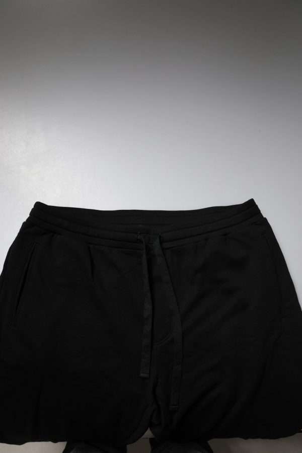 Black Cotton Crown Logo Jogger Pants - Image 6