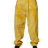 Yellow Tie Dye Cotton Straight Denim Jeans - Image 2