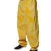 Yellow Tie Dye Cotton Straight Denim Jeans - Image 3