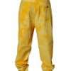 Yellow Tie Dye Cotton Straight Denim Jeans - Image 4