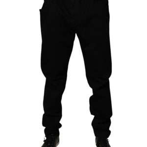 Black Cotton Stretch Slim Fit Denim Jeans