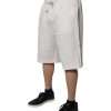 White Cotton Sweatshorts Men Bermuda Shorts - Image 3