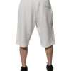 White Cotton Sweatshorts Men Bermuda Shorts - Image 4