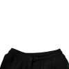 Black Cotton Logo Floral Print Bermuda Shorts - Image 5