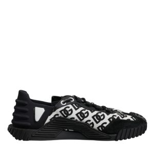 Black Logo Lace Up Low Top NS1 Sneakers Shoes