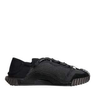 Black Silver Logo Low Top Men Sneakers Shoes