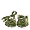 Green Animal Print Ankle Wrap Sandals Shoes - Image 2