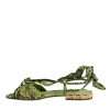 Green Animal Print Ankle Wrap Sandals Shoes - Image 6