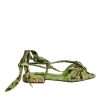 Green Animal Print Ankle Wrap Sandals Shoes - Image 7