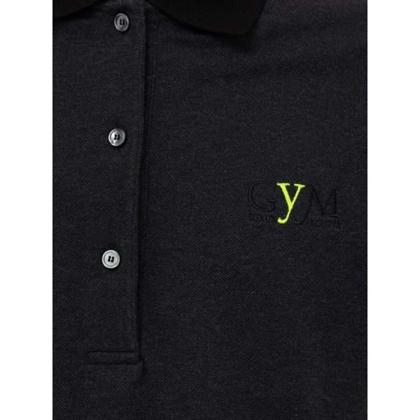 Black Cotton Polo Shirt - Image 3