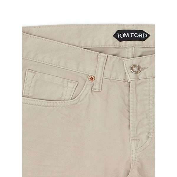 Beige Cotton Jeans & Pant - Image 3