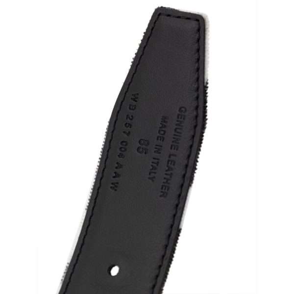Black And White Leather Belt - Image 3