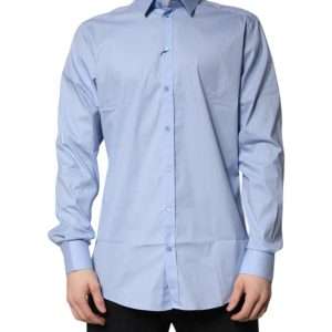 Light Blue Cotton GOLD Dress Formal Shirt