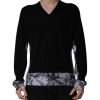Black Camouflage V-neck Pullover Sweater - Image 2