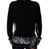 Black Camouflage V-neck Pullover Sweater - Image 4