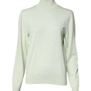 Light Green Wool Turtleneck Pullover Sweater