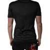 Dark Gray Silk V-neck Short Sleeves T-shirt - Image 4