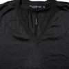 Dark Gray Silk V-neck Short Sleeves T-shirt - Image 6