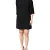 Black Crystal Embellished Round Neck Mini Dress - Image 2
