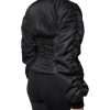 Black Nylon Full Zip Bustier Corset Jacket - Image 5