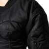 Black Nylon Full Zip Bustier Corset Jacket - Image 7
