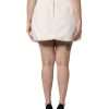 Off White Faux Fur High Waisted Mini Skirt - Image 4
