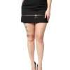 Black Virgin Wool High Waisted Mini Skirt - Image 2