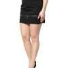 Black Virgin Wool High Waisted Mini Skirt - Image 3